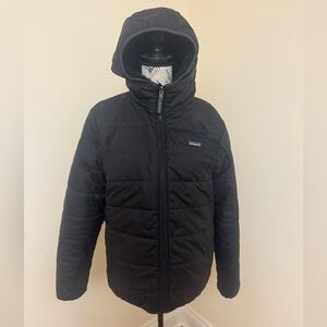 Boys black reversible Reddy Freddy coat with hood size 16-18 NWOT!